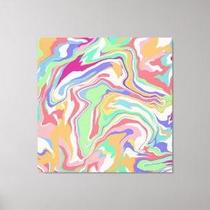 Sherbert Swirls Canvas Print
