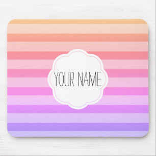 Sherbet Rainbow Dream Custom Name Mouse Mat