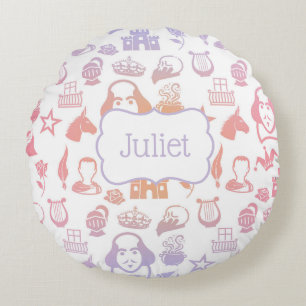 Sherbet Shakespeare Pattern Throw Pillow