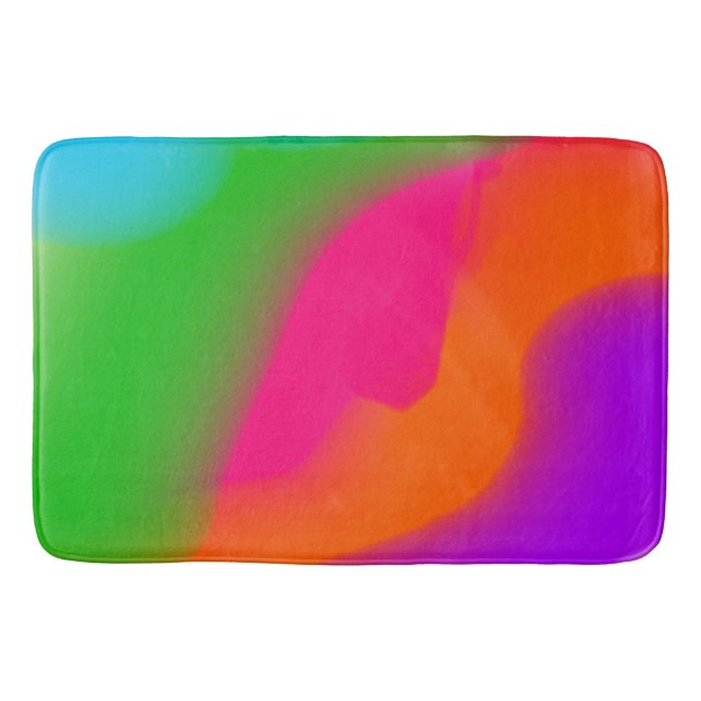 Sherbet Watercolors Bath Mat (Front)