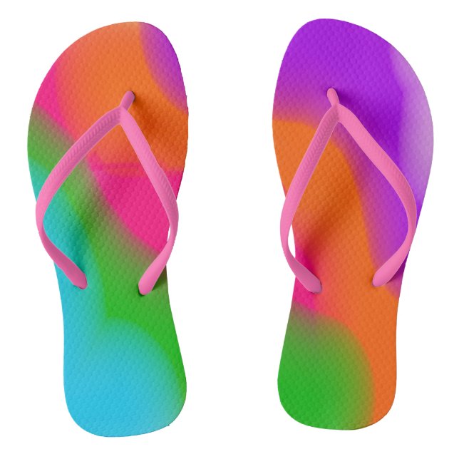 Sherbet Watercolors flip flops (Footbed)