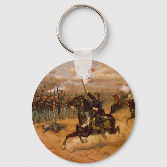 Sheridan's Ride by Thure de Thulstrup Key Ring (Front)
