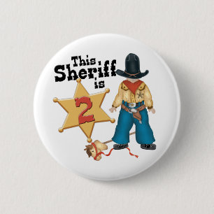 Sheriff 2nd Birthday 6 Cm Round Badge