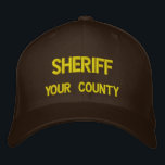 SHERIFF (ADD YOUR COUNTY) EMBROIDERED HAT<br><div class="desc">SERVICE AND PROTECTION</div>