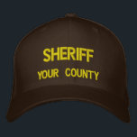SHERIFF (ADD YOUR COUNTY) EMBROIDERED HAT<br><div class="desc">SERVICE AND PROTECTION</div>