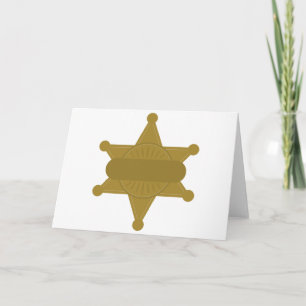 Sheriff Badge Card