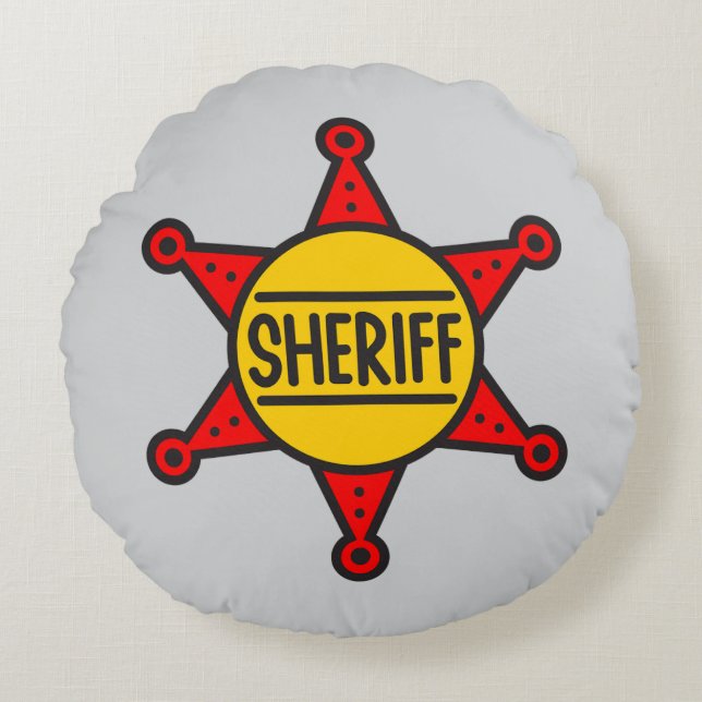 Sheriff Badge Round Cushion (Front)