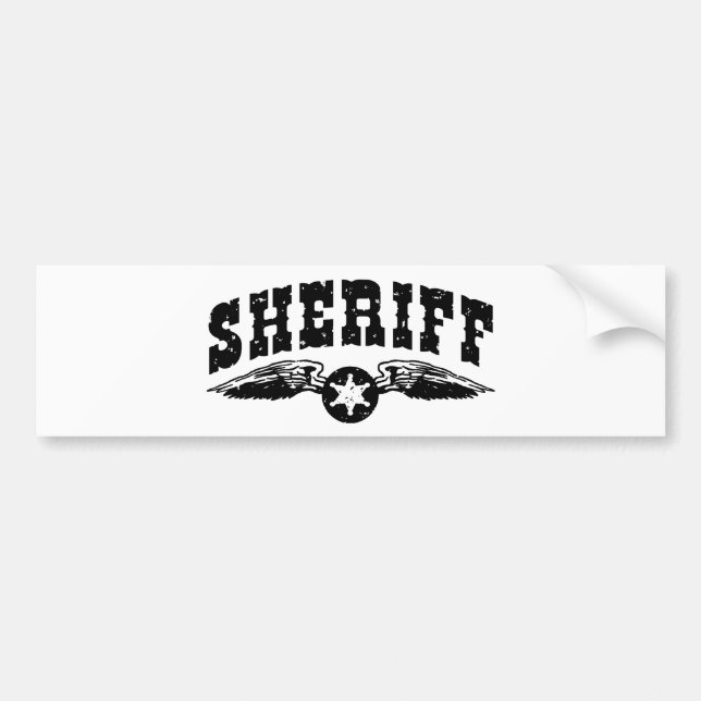 Sheriff Bumper Sticker (Front)