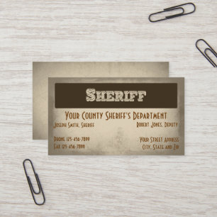 Sheriff Business Card