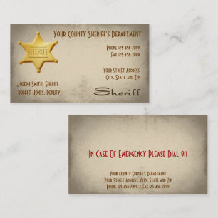 Sheriff Business Card