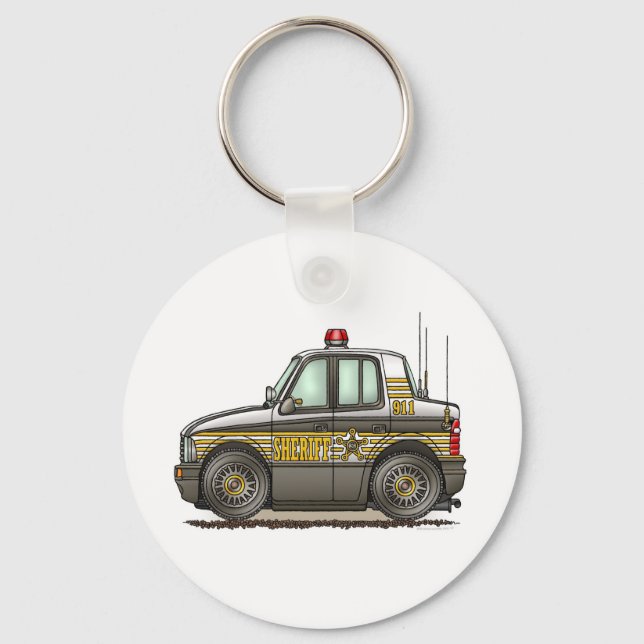 Sheriff Car Patrol Car Keychain (Front)