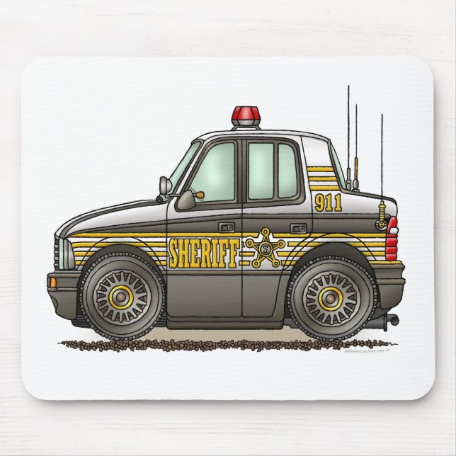 Sheriff Car Patrol Car Mouse Pad (Front)