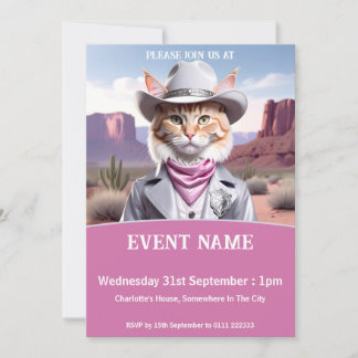 Sheriff Cat Invitation
