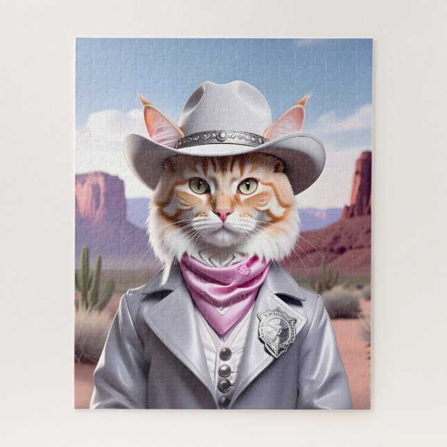 Sheriff Cat Jigsaw Puzzle (Vertical)