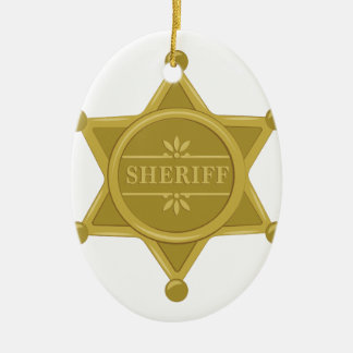 Sheriff Ceramic Tree Decoration