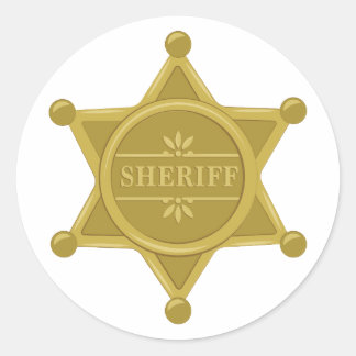 Sheriff Classic Round Sticker
