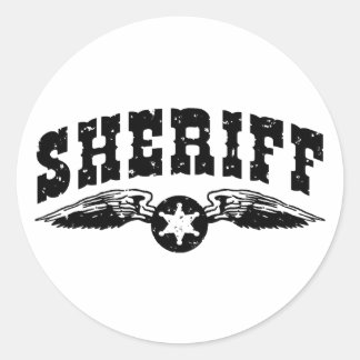 Sheriff Classic Round Sticker