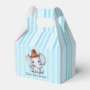 Sheriff Cowboy Elephant Baby Shower Favour Box