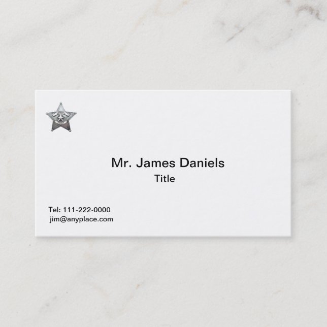 Sheriff Deputy Badge Business Card (Front)
