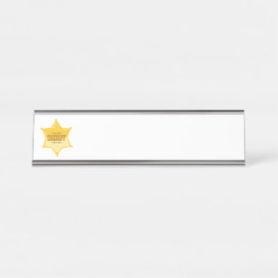 Sheriff Desk Name Plate