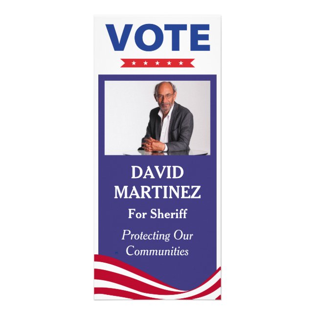 Sheriff Election with Candidate Photo & QR Code Rack Card (Front)