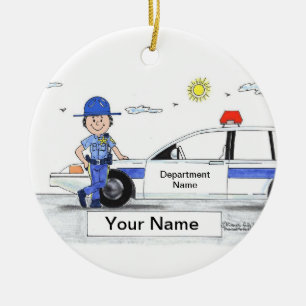 Sheriff - Female Ceramic Tree Decoration