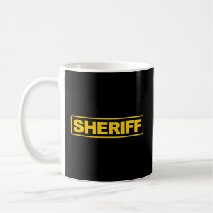 Sheriff Front Back Print Sheriff Police Coffee Mug