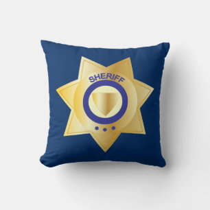 Sheriff Gold Star Badge Cushion