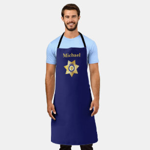 Sheriff Gold Star Badge Personalised Apron