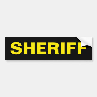 SHERIFF - Golden Yellow Logo Bumper Sticker