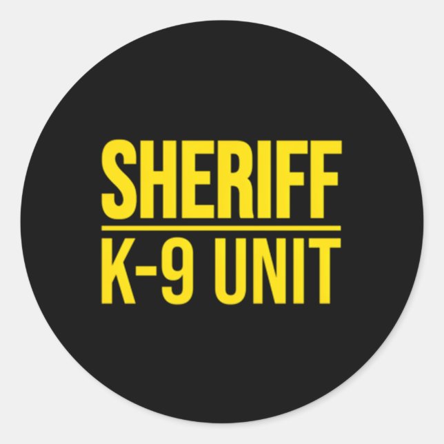Sheriff Law Enforcet Uniform Police K-9 Unit Classic Round Sticker (Front)