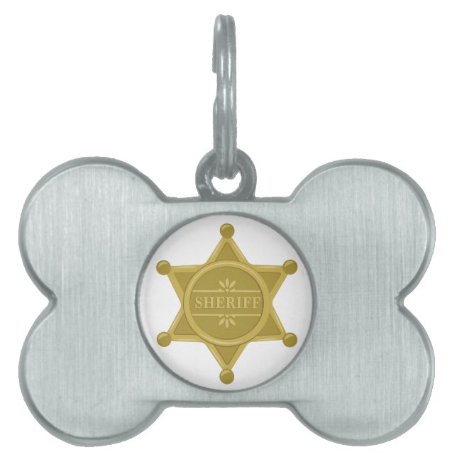 Sheriff Pet Name Tag (Front)