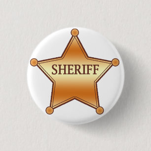 Sheriff plaque 3 cm round badge