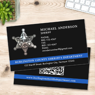 Sheriff Police Department Law Enforcement Logo Business Card