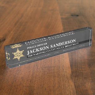 Sheriff Police Department Law Enforcement Logo Nameplate