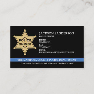 Sheriff Police Department Logo Law Enforcement Business Card