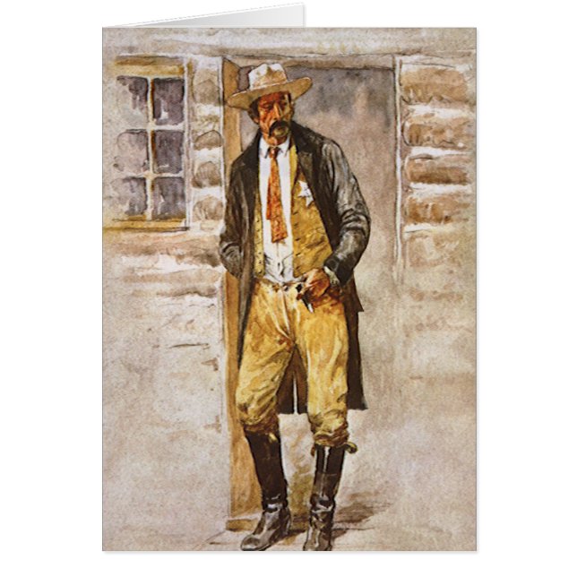 Sheriff Portrait by Seltzer, Vintage West Cowboy (Front)