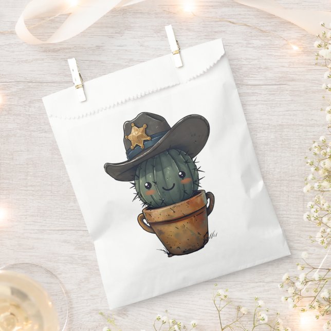 Sheriff Spike-Cactus Character Favour Bags (Clipped)