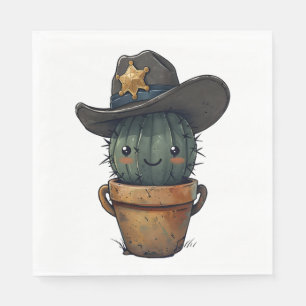 Sheriff Spike-Cactus Character Napkin