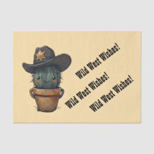 Sheriff Spike-Cactus Character Tissue Paper