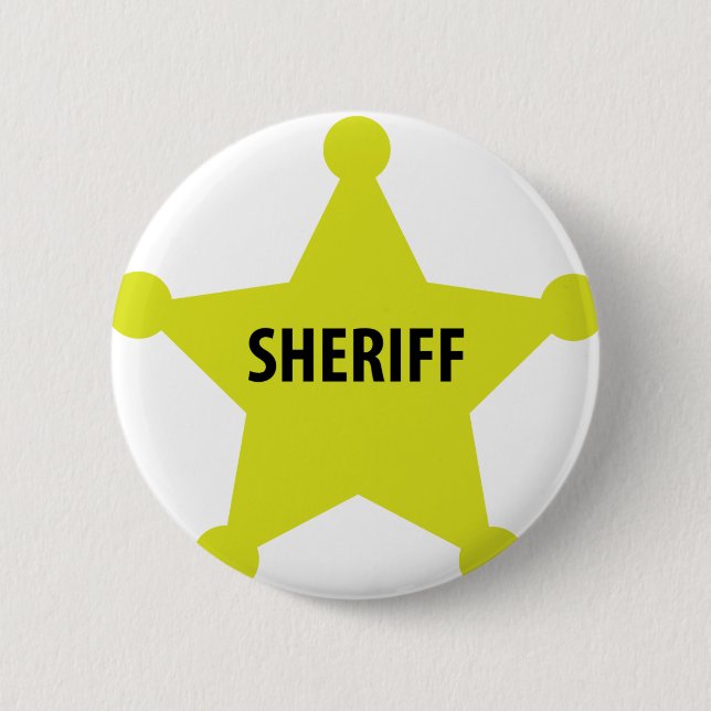 sheriff star 6 cm round badge (Front)