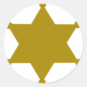 Sheriff star classic round sticker