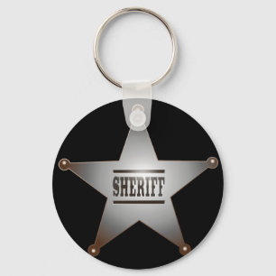 Sheriff star key ring