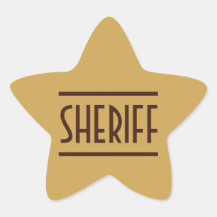 Sheriff Star Sticker