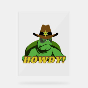 Sheriff Turtle Acrylic Sign