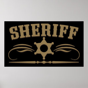 Sheriff Western Style Poster