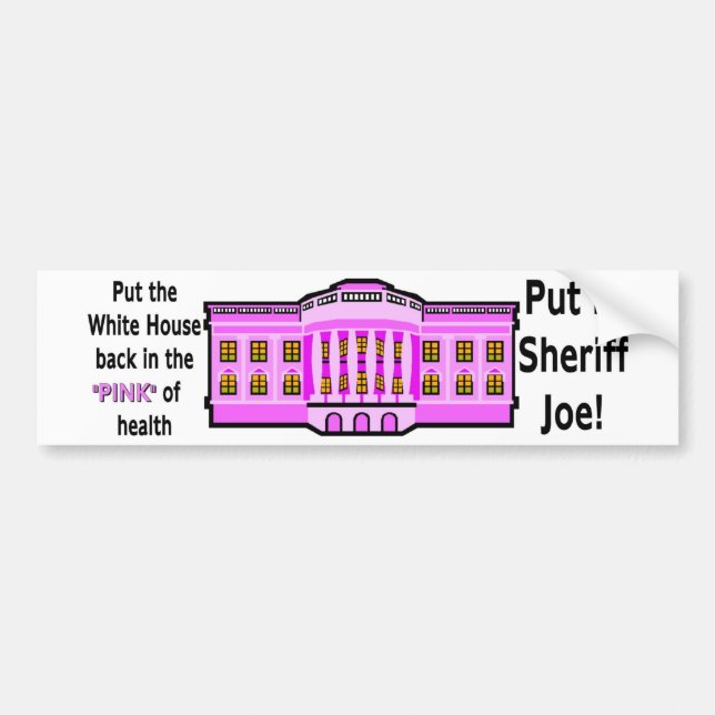 sheriffjoepinkJ.jgp Bumper Sticker (Front)