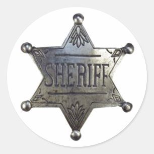 Sheriff's Badge Classic Round Sticker