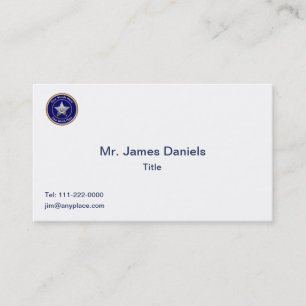 Sheriff's Badge Universal Custom Business Card