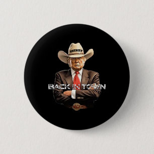 Sheriff's Ck In Town Country Cowboy A Funny Trump 6 Cm Round Badge